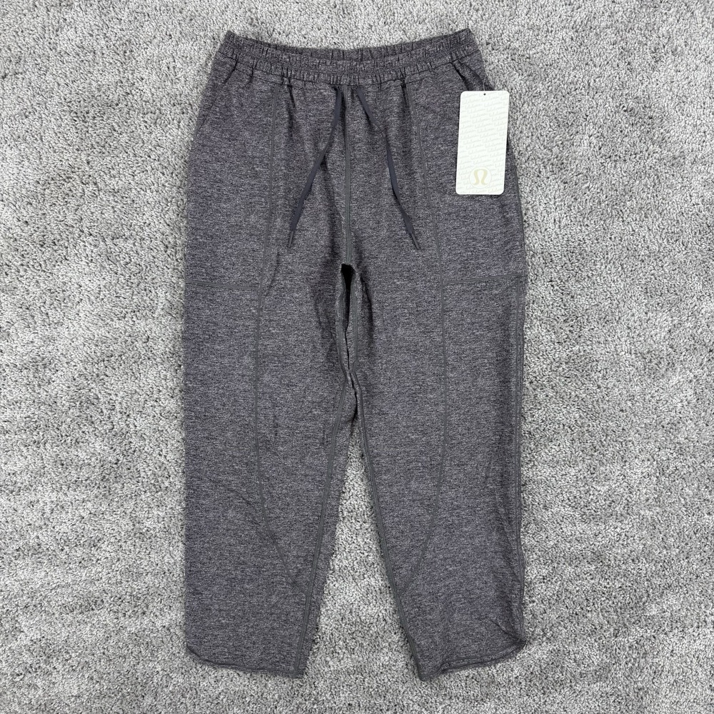Lululemon Final Play Crop Pants Women's 6 NWT Gray Stretch Athleisure Workout